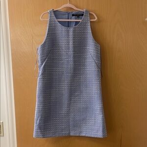 French Connection Light Blue Tweed Mini Dress